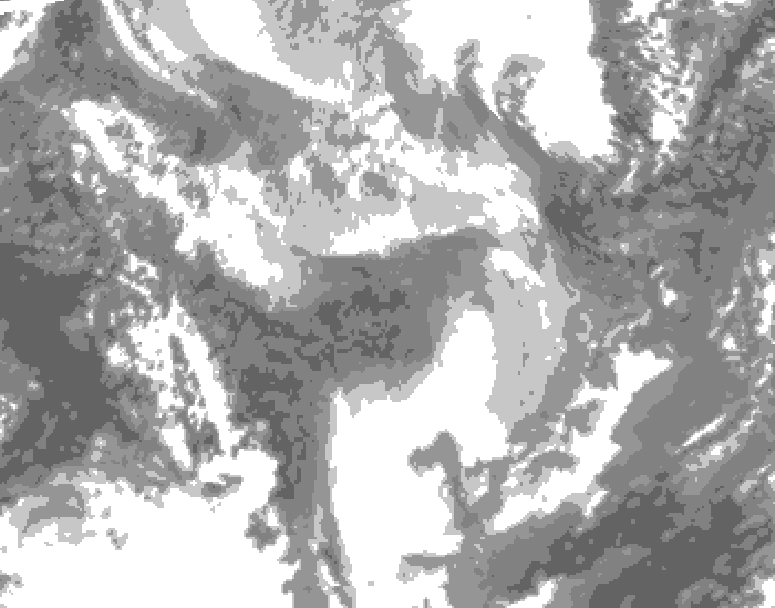 GDPS total cloud 036 hour forecast chart for Canada based on 2026/01/30 0000Z data