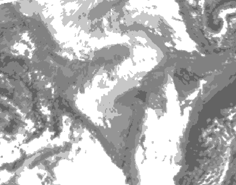 GDPS total cloud 072 hour forecast chart for Canada based on 2026/01/30 0000Z data