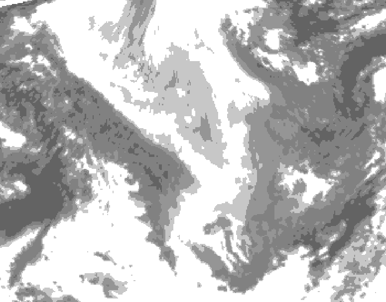 GDPS total cloud 204 hour forecast chart for Canada based on 2026/01/30 0000Z data