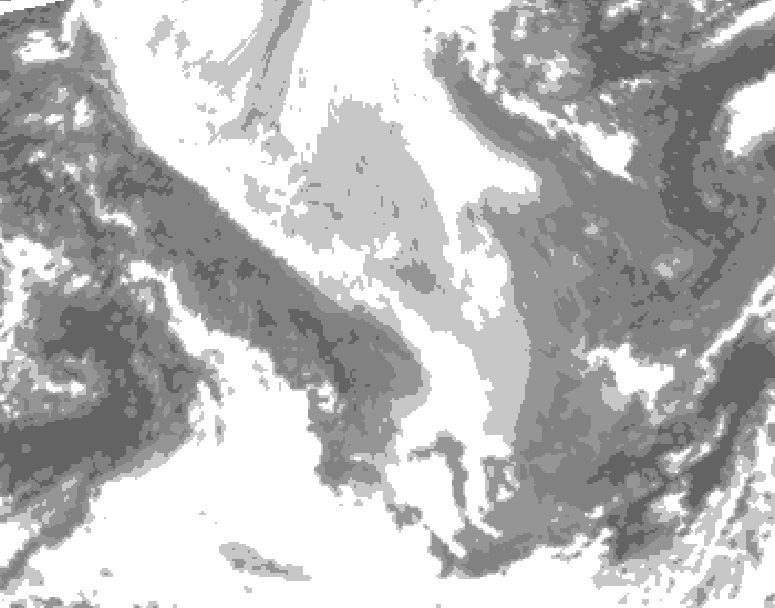 GDPS total cloud 210 hour forecast chart for Canada based on 2026/01/30 0000Z data