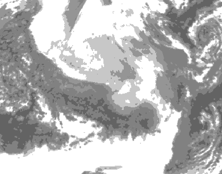 GDPS total cloud 234 hour forecast chart for Canada based on 2026/01/30 0000Z data