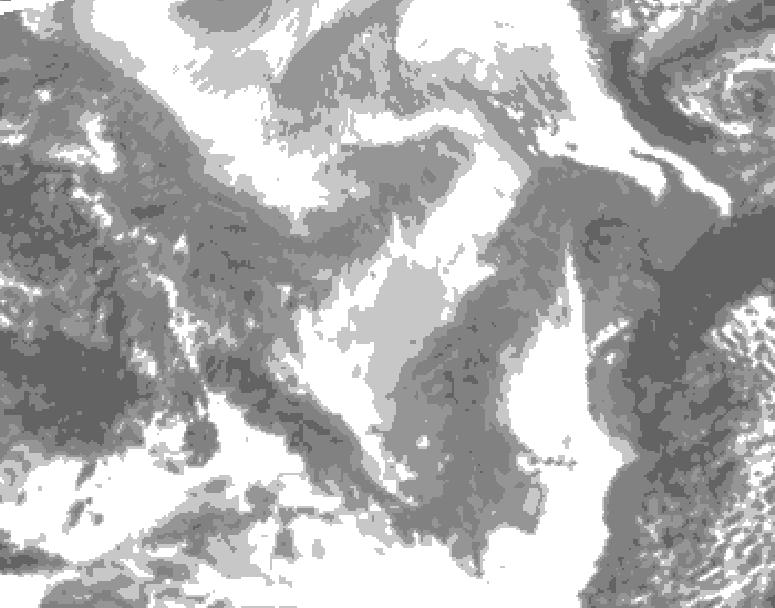 GDPS total cloud 072 hour forecast chart for Canada based on 2026/01/30 1200Z data