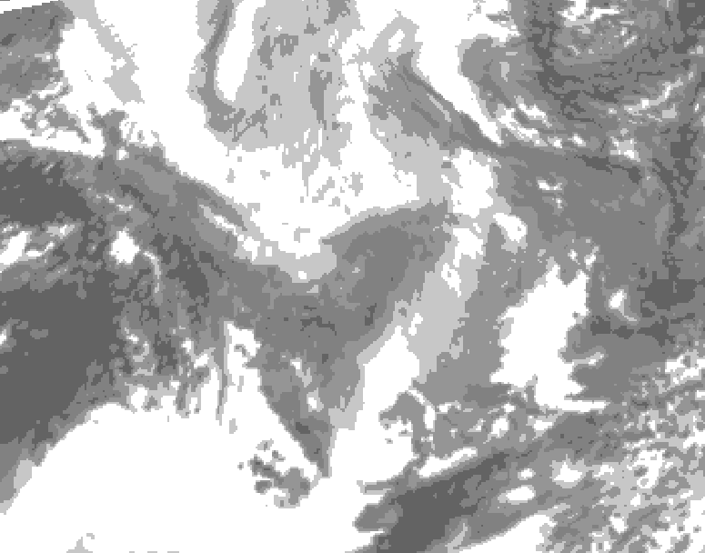 GDPS total cloud 108 hour forecast chart for Canada based on 2026/01/30 1200Z data