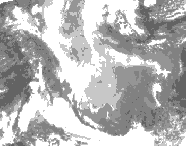 GDPS total cloud 180 hour forecast chart for Canada based on 2026/01/30 1200Z data