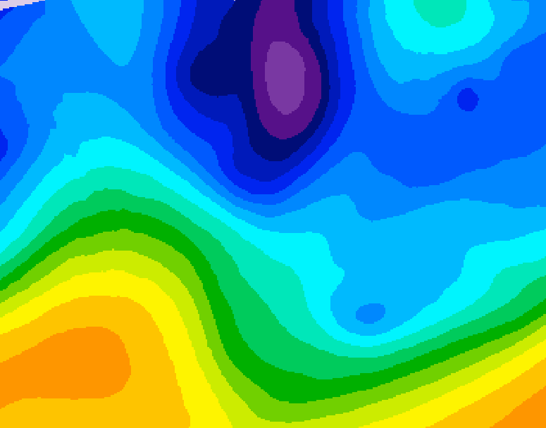 GDPS 500 millibar geopotential height 096 hour forecast chart for Canada based on 2026/01/31 0000Z data