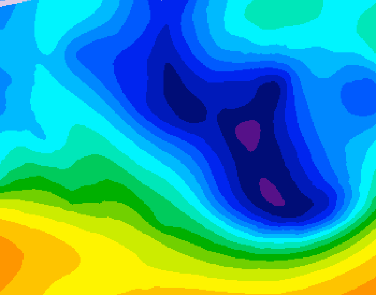 GDPS 500 millibar geopotential height 186 hour forecast chart for Canada based on 2026/01/31 0000Z data