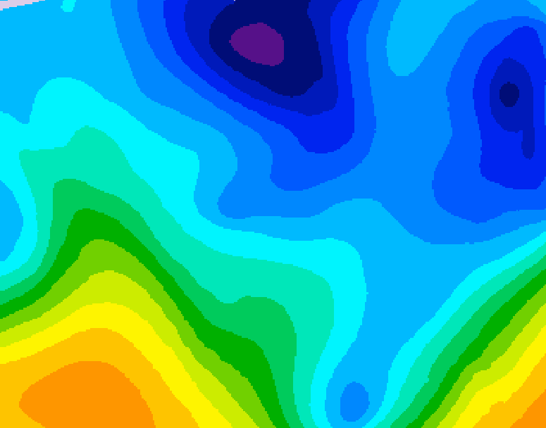 GDPS 500 millibar geopotential height 006 hour forecast chart for Canada based on 2026/01/31 1200Z data