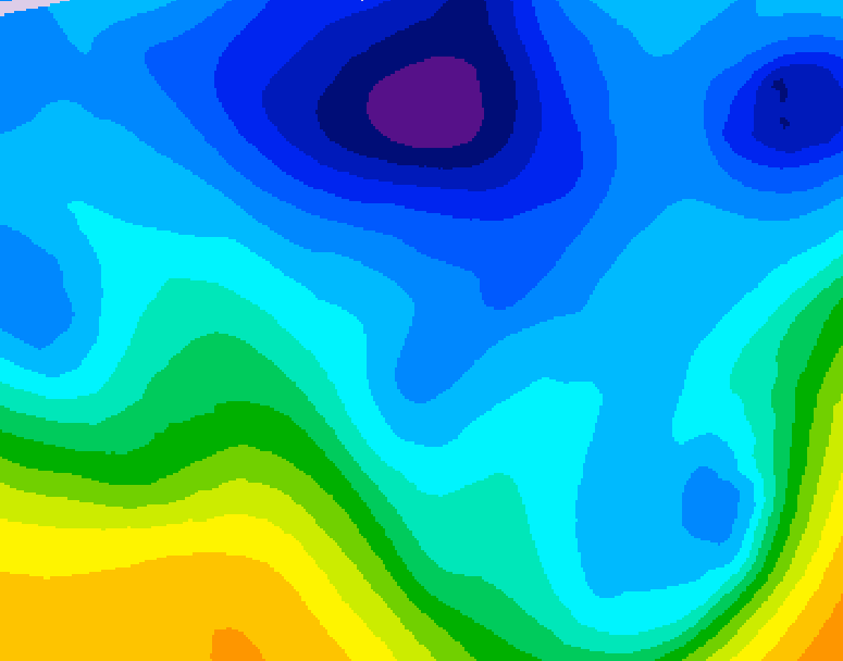 GDPS 500 millibar geopotential height 030 hour forecast chart for Canada based on 2026/01/31 1200Z data