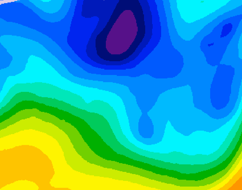 GDPS 500 millibar geopotential height 060 hour forecast chart for Canada based on 2026/01/31 1200Z data