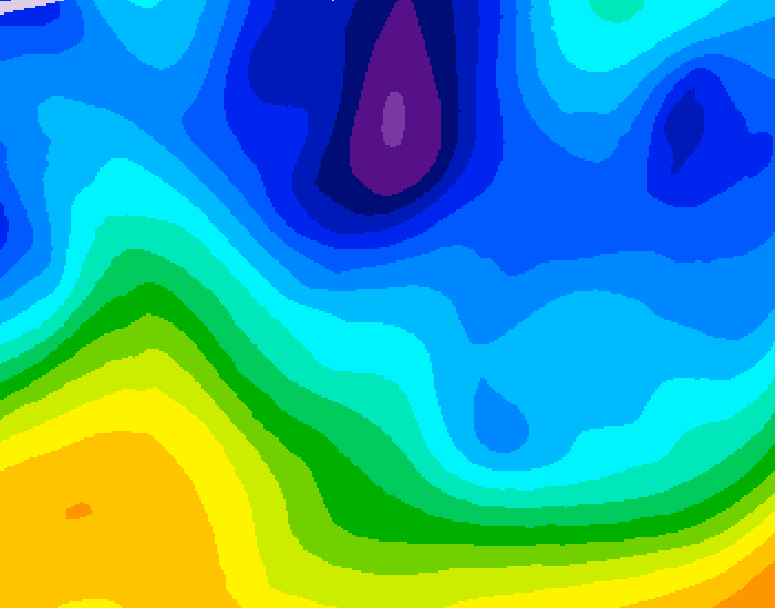 GDPS 500 millibar geopotential height 072 hour forecast chart for Canada based on 2026/01/31 1200Z data