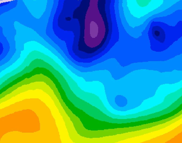 GDPS 500 millibar geopotential height 078 hour forecast chart for Canada based on 2026/01/31 1200Z data