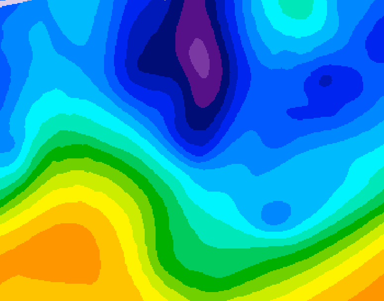 GDPS 500 millibar geopotential height 090 hour forecast chart for Canada based on 2026/01/31 1200Z data
