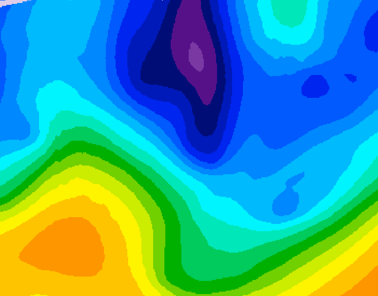 GDPS 500 millibar geopotential height 096 hour forecast chart for Canada based on 2026/01/31 1200Z data