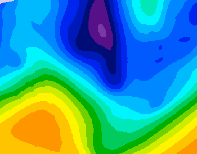 GDPS 500 millibar geopotential height 102 hour forecast chart for Canada based on 2026/01/31 1200Z data
