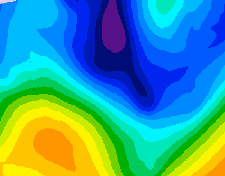 GDPS 500 millibar geopotential height 114 hour forecast chart for Canada based on 2026/01/31 1200Z data