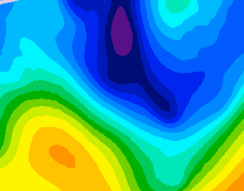 GDPS 500 millibar geopotential height 120 hour forecast chart for Canada based on 2026/01/31 1200Z data