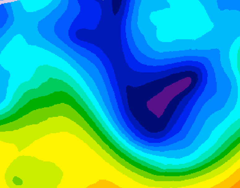 GDPS 500 millibar geopotential height 156 hour forecast chart for Canada based on 2026/01/31 1200Z data