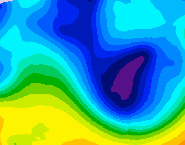 GDPS 500 millibar geopotential height 162 hour forecast chart for Canada based on 2026/01/31 1200Z data