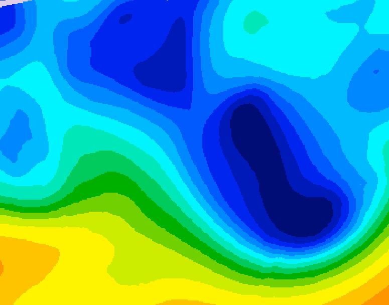 GDPS 500 millibar geopotential height 180 hour forecast chart for Canada based on 2026/01/31 1200Z data