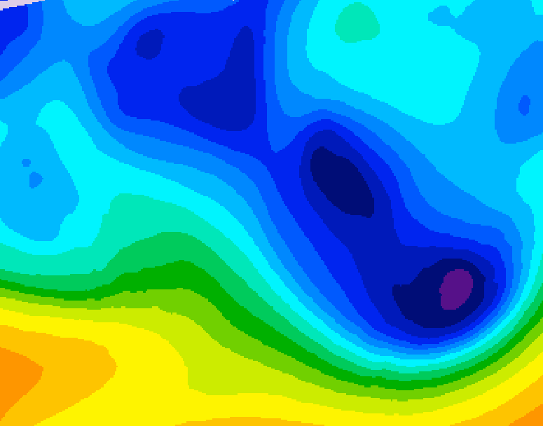 GDPS 500 millibar geopotential height 186 hour forecast chart for Canada based on 2026/01/31 1200Z data