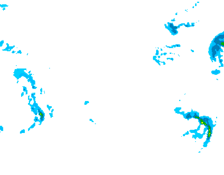 GDPS precipitation 180 hour forecast chart for Canada based on 2026/01/31 0000Z data