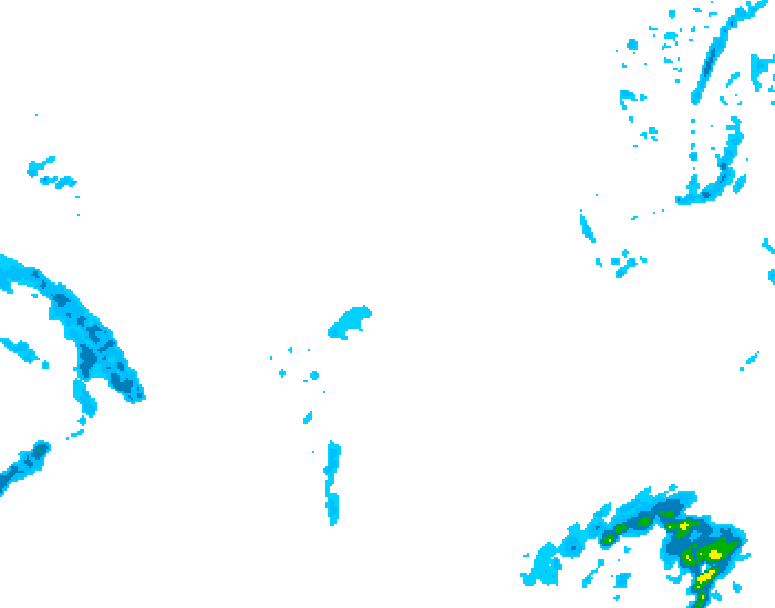 GDPS precipitation 006 hour forecast chart for Canada based on 2026/01/31 1200Z data