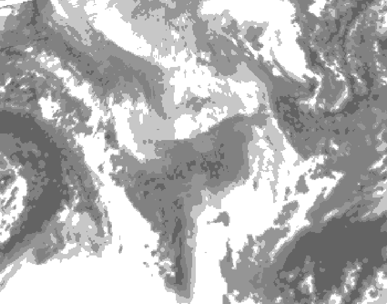 GDPS total cloud 024 hour forecast chart for Canada based on 2026/01/31 0000Z data