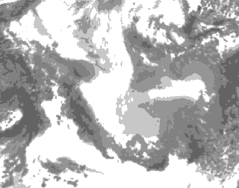 GDPS total cloud 168 hour forecast chart for Canada based on 2026/01/31 0000Z data