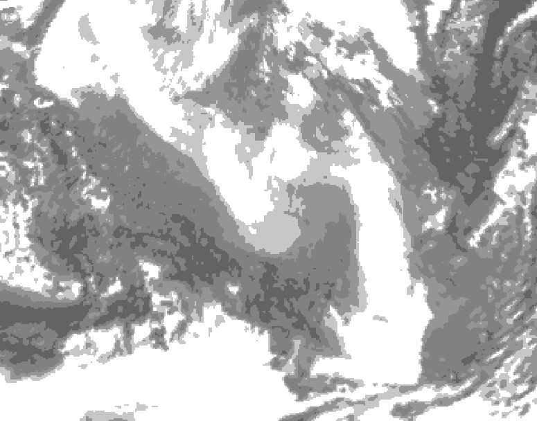GDPS total cloud 216 hour forecast chart for Canada based on 2026/01/31 0000Z data