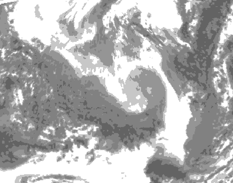 GDPS total cloud 228 hour forecast chart for Canada based on 2026/01/31 0000Z data