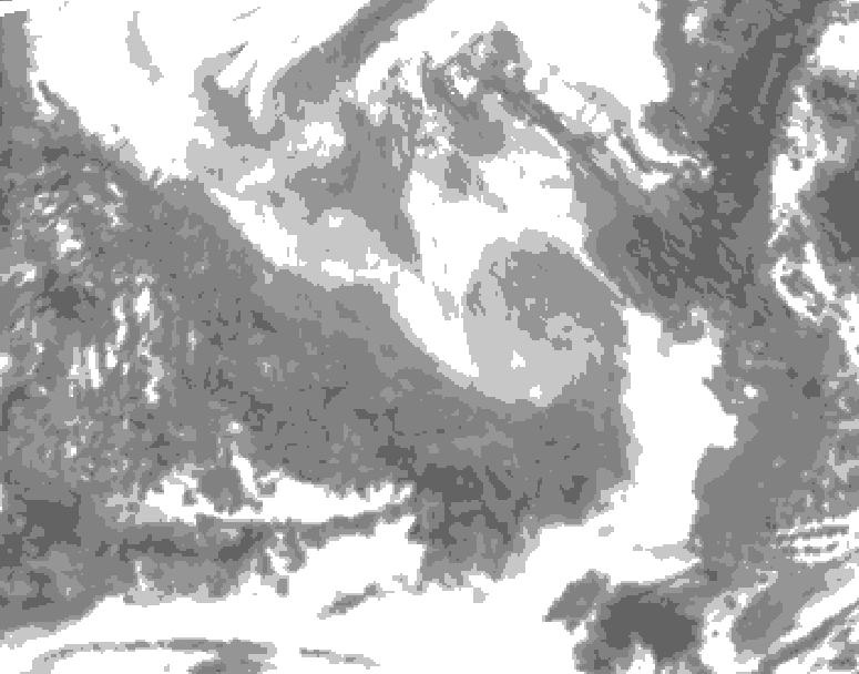 GDPS total cloud 234 hour forecast chart for Canada based on 2026/01/31 0000Z data