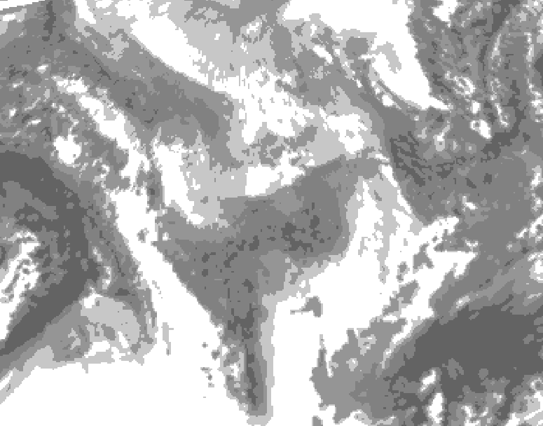 GDPS total cloud 012 hour forecast chart for Canada based on 2026/01/31 1200Z data