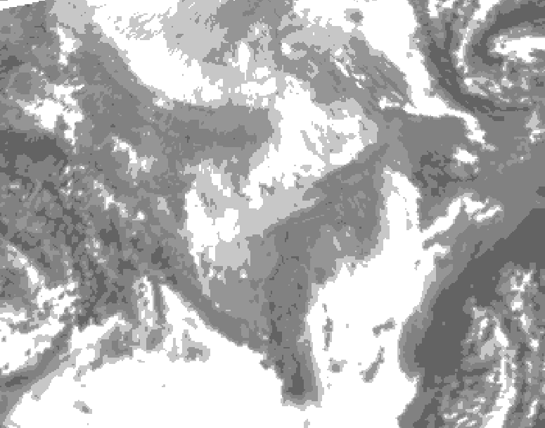 GDPS total cloud 030 hour forecast chart for Canada based on 2026/01/31 1200Z data