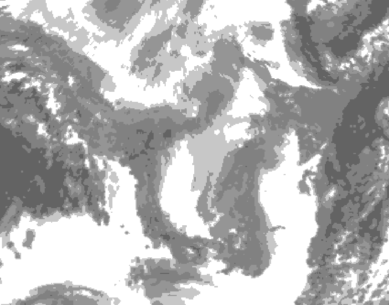 GDPS total cloud 060 hour forecast chart for Canada based on 2026/01/31 1200Z data