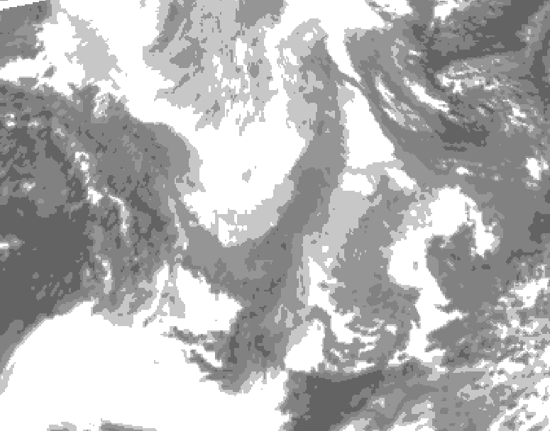 GDPS total cloud 084 hour forecast chart for Canada based on 2026/01/31 1200Z data