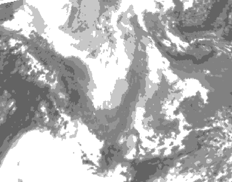 GDPS total cloud 090 hour forecast chart for Canada based on 2026/01/31 1200Z data