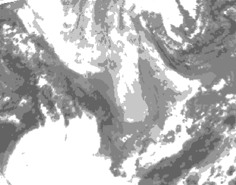 GDPS total cloud 108 hour forecast chart for Canada based on 2026/01/31 1200Z data