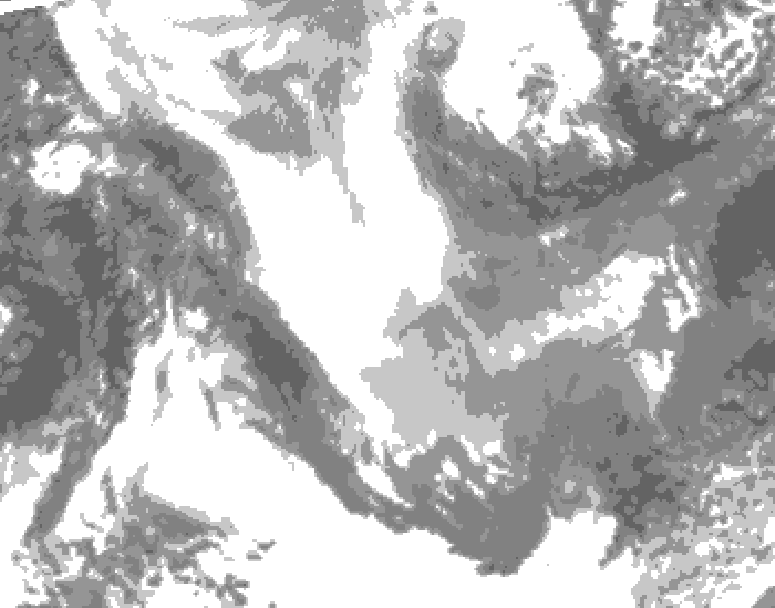GDPS total cloud 156 hour forecast chart for Canada based on 2026/01/31 1200Z data