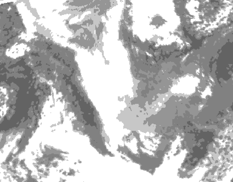GDPS total cloud 162 hour forecast chart for Canada based on 2026/01/31 1200Z data