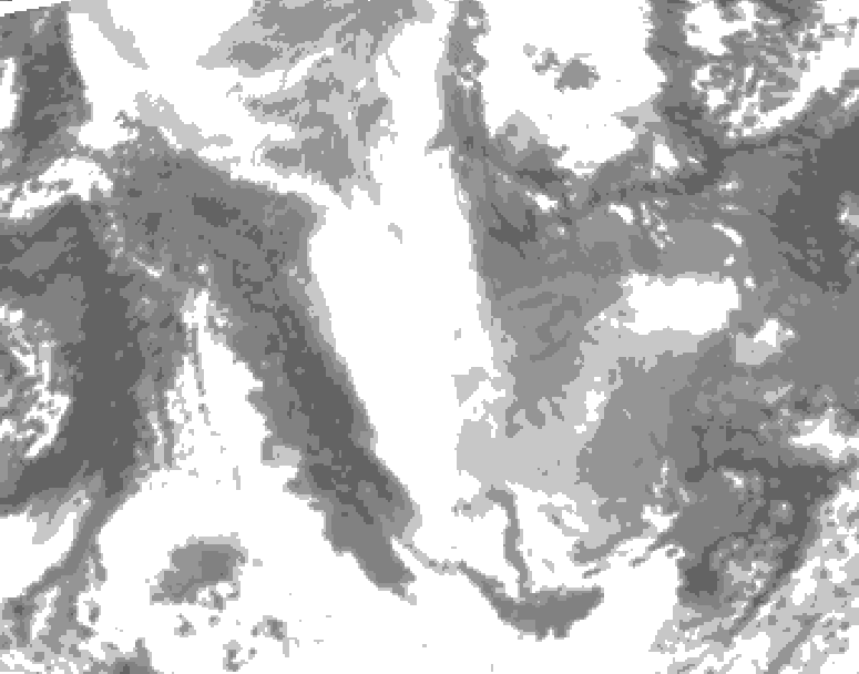 GDPS total cloud 168 hour forecast chart for Canada based on 2026/01/31 1200Z data