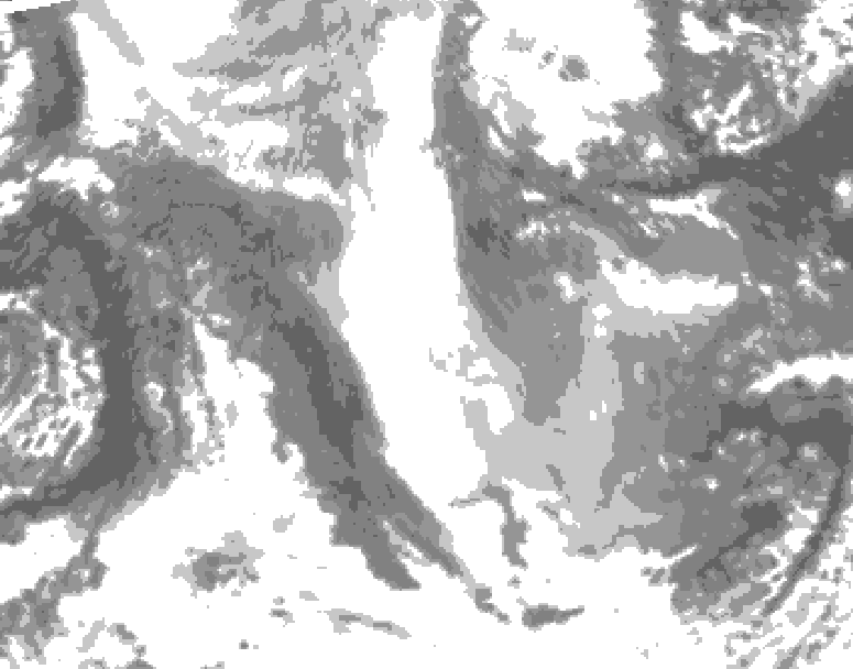 GDPS total cloud 174 hour forecast chart for Canada based on 2026/01/31 1200Z data