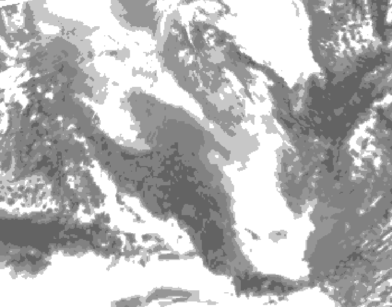 GDPS total cloud 210 hour forecast chart for Canada based on 2026/01/31 1200Z data