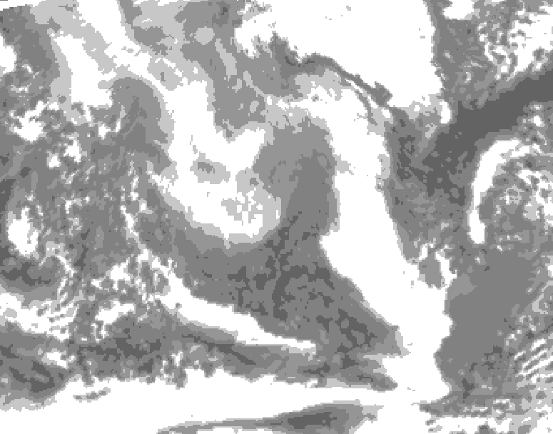GDPS total cloud 228 hour forecast chart for Canada based on 2026/01/31 1200Z data