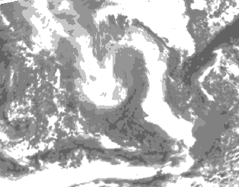 GDPS total cloud 234 hour forecast chart for Canada based on 2026/01/31 1200Z data