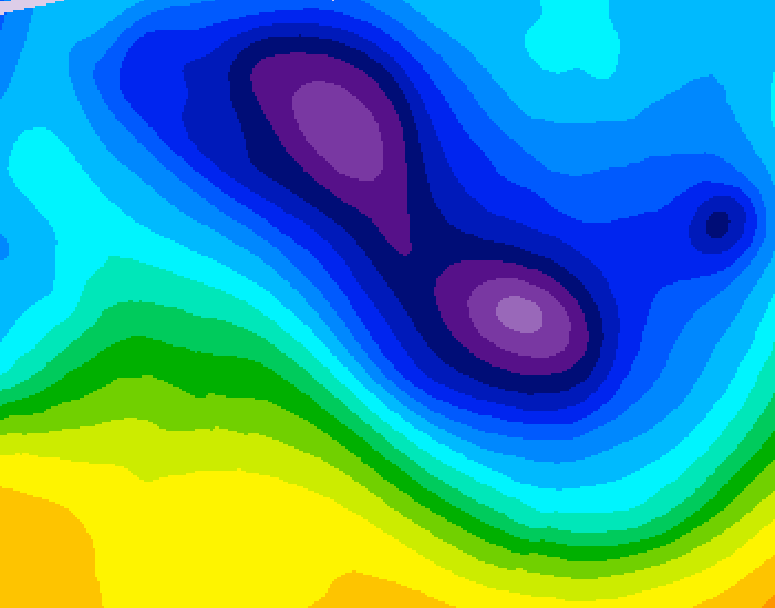 GDPS 500 millibar geopotential height 138 hour forecast chart for Canada based on 2026/02/01 1200Z data
