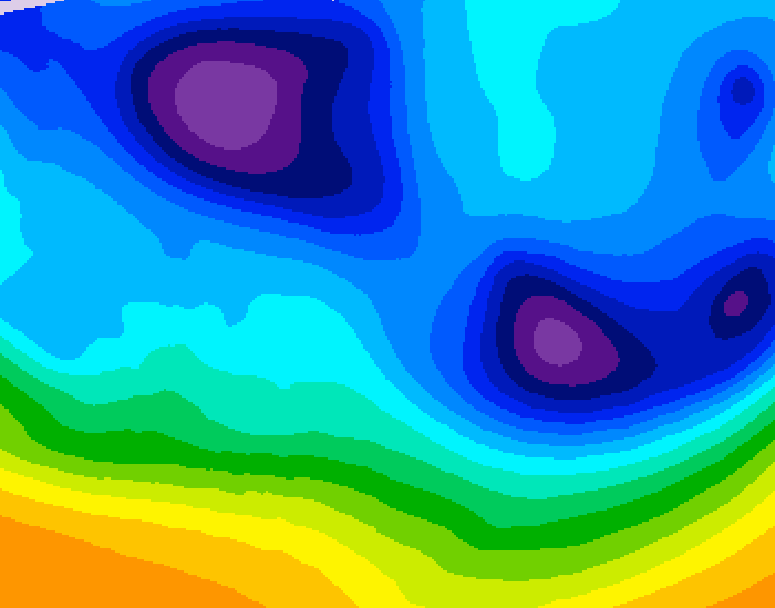 GDPS 500 millibar geopotential height 180 hour forecast chart for Canada based on 2026/02/01 1200Z data