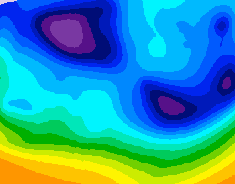 GDPS 500 millibar geopotential height 186 hour forecast chart for Canada based on 2026/02/01 1200Z data