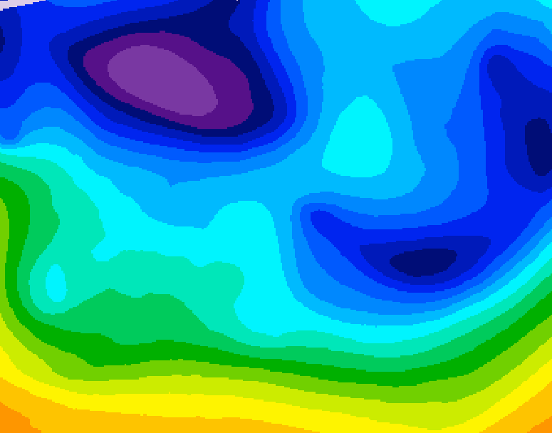GDPS 500 millibar geopotential height 198 hour forecast chart for Canada based on 2026/02/01 1200Z data