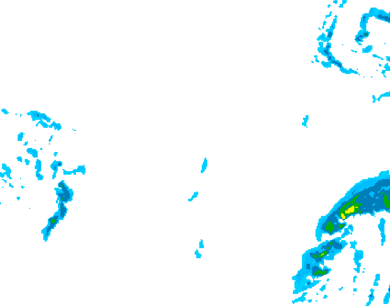 GDPS precipitation 012 hour forecast chart for Canada based on 2026/02/01 0000Z data