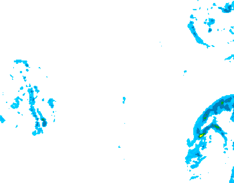GDPS precipitation 006 hour forecast chart for Canada based on 2026/02/01 1200Z data